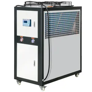 【fathersdaygift】VEVOR Industrial Water Chiller, 6HP 16 Gal Air-Cooled Industrial Water Chiller, 15,100 Kcal/h Cooling Capacity with Finned Condenser Micro-Computer Control 60L Water Tank, for Cooling Water
