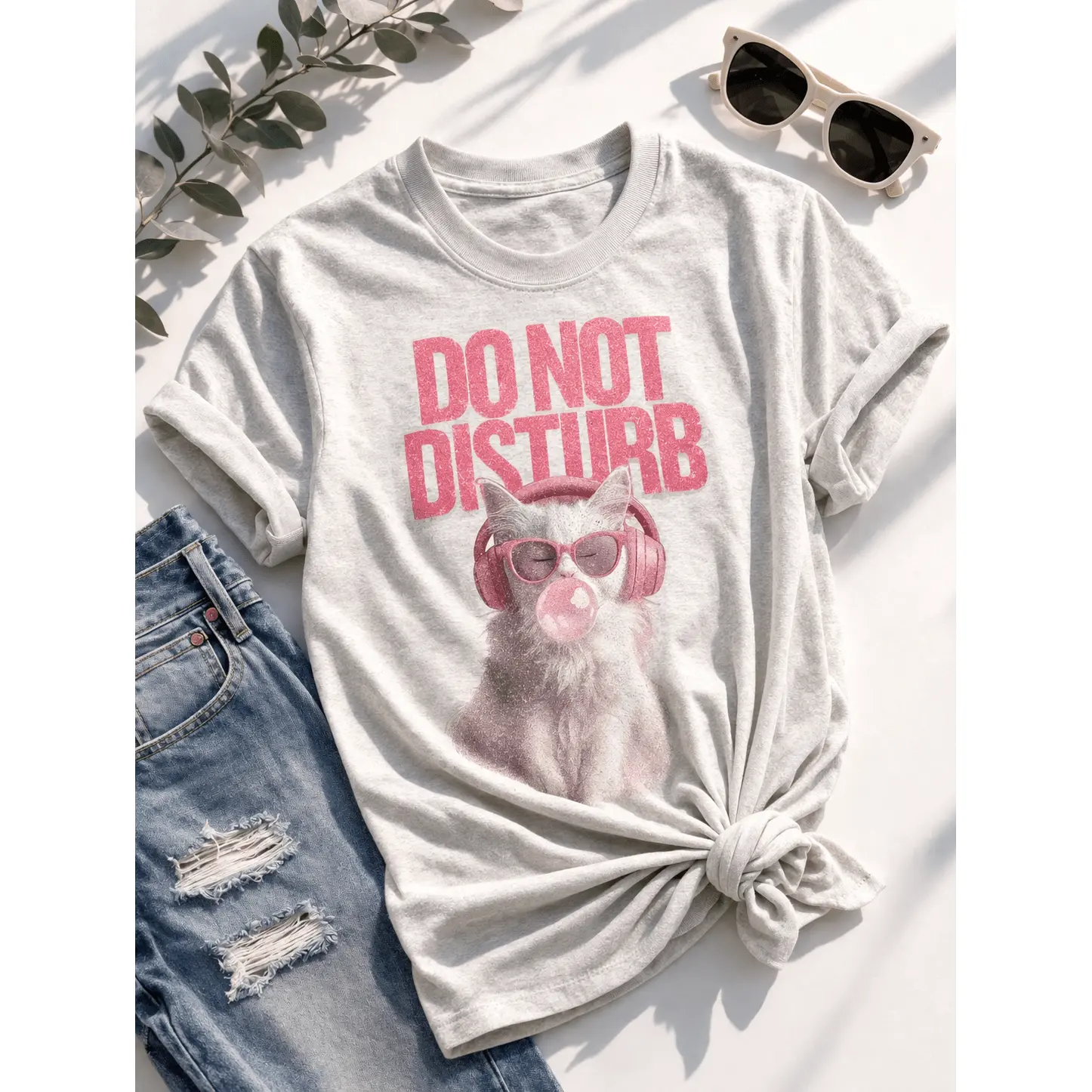 Plus/Reg Short Sleeve "Do Not Disturb" Graphic Tee