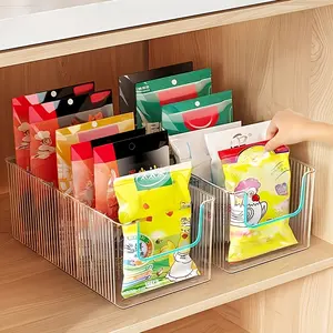 4-Grid Adjustable Clear Seasoning Storage Box with Removable Dividers, Multi-Purpose Storage Container for Kitchen Cabinets and Refrigerators, Space-Saving Storage Essential, Plastic, Durable Storage Organizer