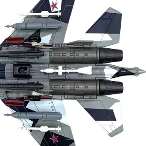 1:100 Russian SU35 Fighter Plane Metal with Stand Kids Adults Toys Aircraft Model Kids Toys for Desktop Table Home Ornaments Collection Gift model  aircraft Collectibles Alloy