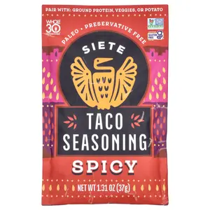 Siete Taco Seasoning, Spicy, 1.31 oz (37 g)