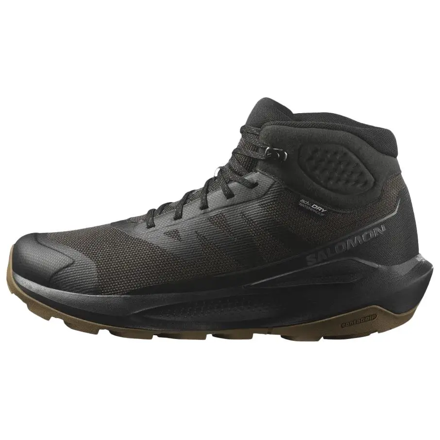 Salomon Elixir Tour Mid Hiking Shoes for Men in Black Brown with Comfort, Grip, and Durability Trending Shoes, House White Official Shoes to Get / Maison Mihara