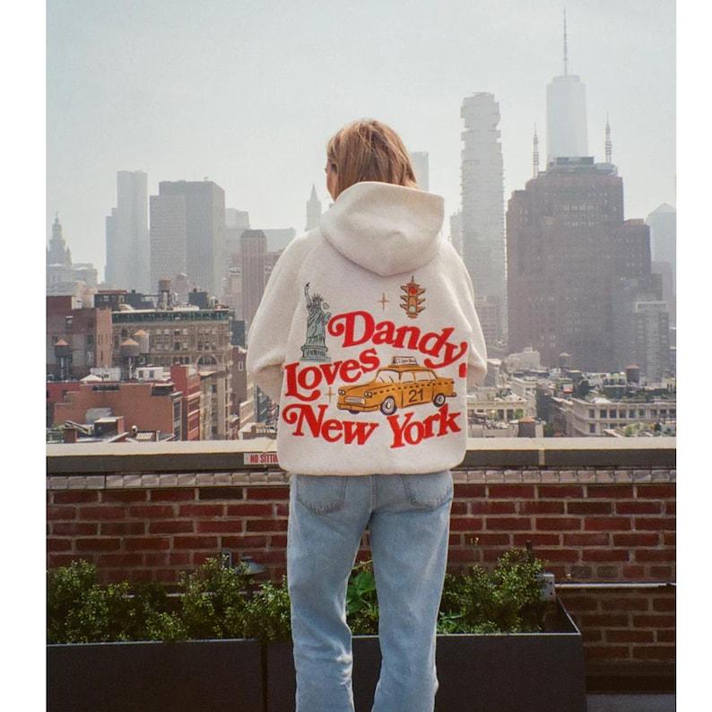 Dandy  Hoodie - New York Graphic Print Hoodie - Women Streetwear