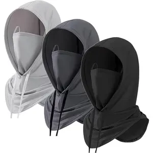 3-Pack Lightweight & Breathable Summer Balaclava Hood - Quick-Dry Full Head Mask Face Cover with Neck Protection, Sun Protection for Motorcycle, Cycling, Fishing, Boating - for Men & Women Outdoor Activities