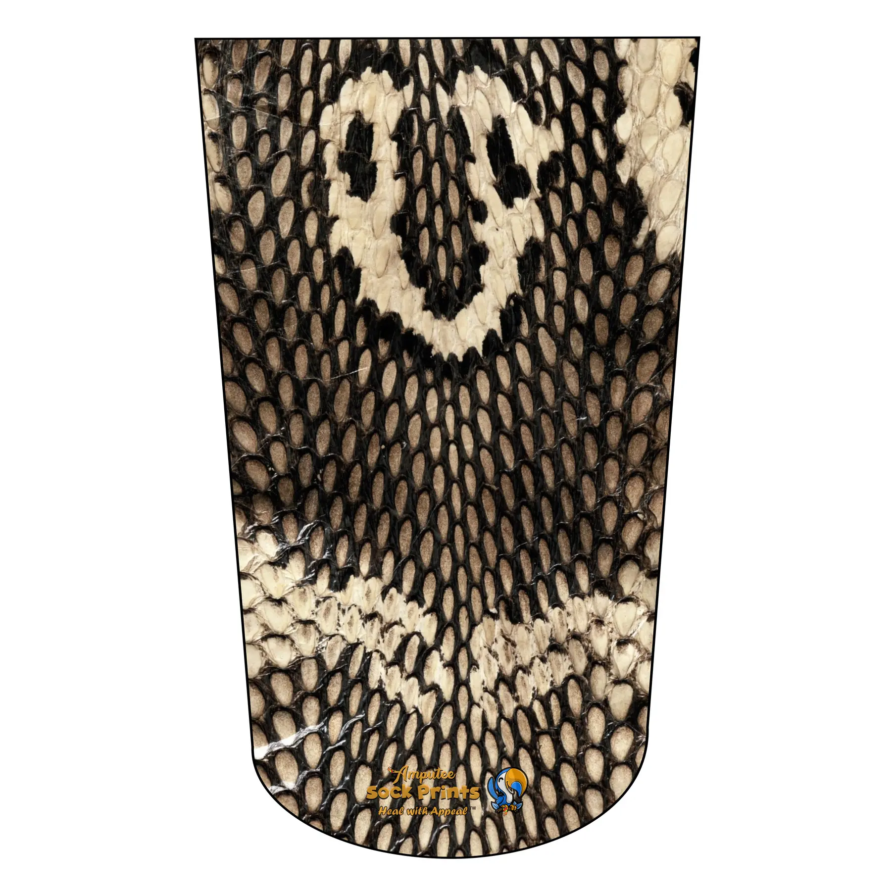 Amputee Sock "Snake skin V3",Stump Sock, Prosthetic Limb Sock