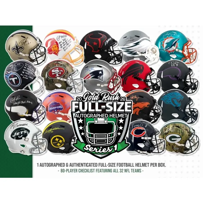 2026 Gold Rush Autographed Full-Size Football Helmet Series 1