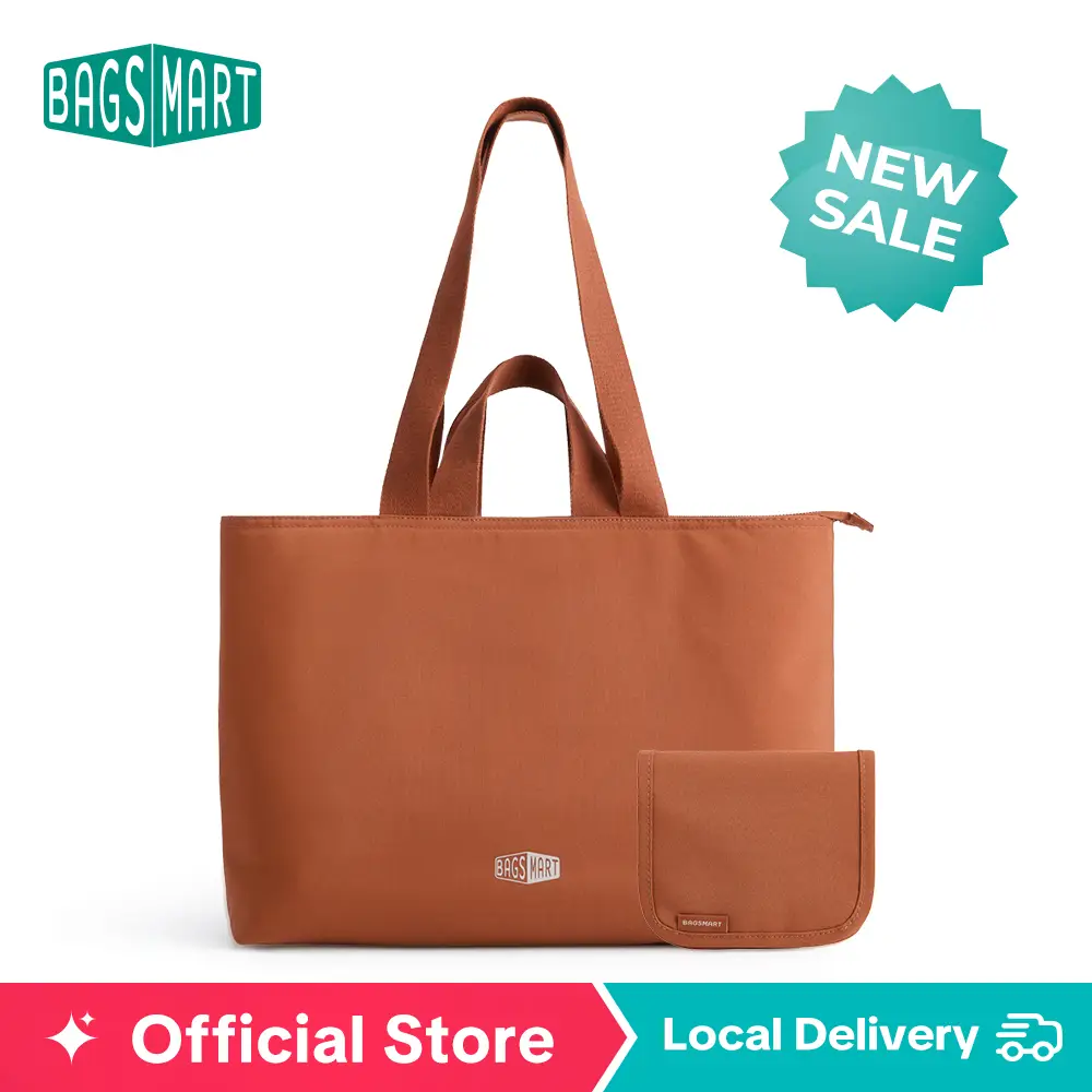 【NEW IN】BAGSMART Chic 25L Puffy Tote for Women Laptop Shoulder Handbag, Lightweight Commute Tote with Multiple Waterproof Compartments for Travel & Wo