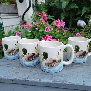 Vintage Otagiri Mallard Duck Mugs - 1980s Ceramic mug