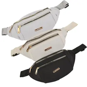 3 Pcs Waterproof Fanny Packs for Women and Men Stylish Ladies Waterproof Belt Crafted Comfortably for Leisure Activities, Temperament all-match waist bag ladies Korean casual Oxford cloth shoulder bag