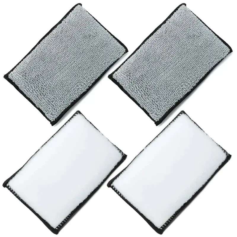2-10Pcs Double-Sided Microfiber Sponges - Soft-Touch, Oil-Absorbent, Washable Scrub Tools, Microfiber Cleaning Cloths, Car Washing Supplies, Car Detailing Accessories for Interior Care