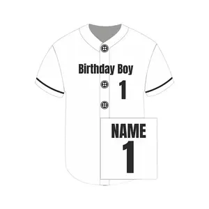 Personalized Birthday Baseball Jersey for Kids - Customizable Front & Back - Sizes 1 Year Old to 5XL - Perfect for 1st Birthday Celebrations
