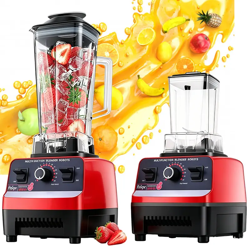 Household 2L Countertop Blender - Multi-Speed Control, Extra Grinding Cup, for Smoothies, Soups