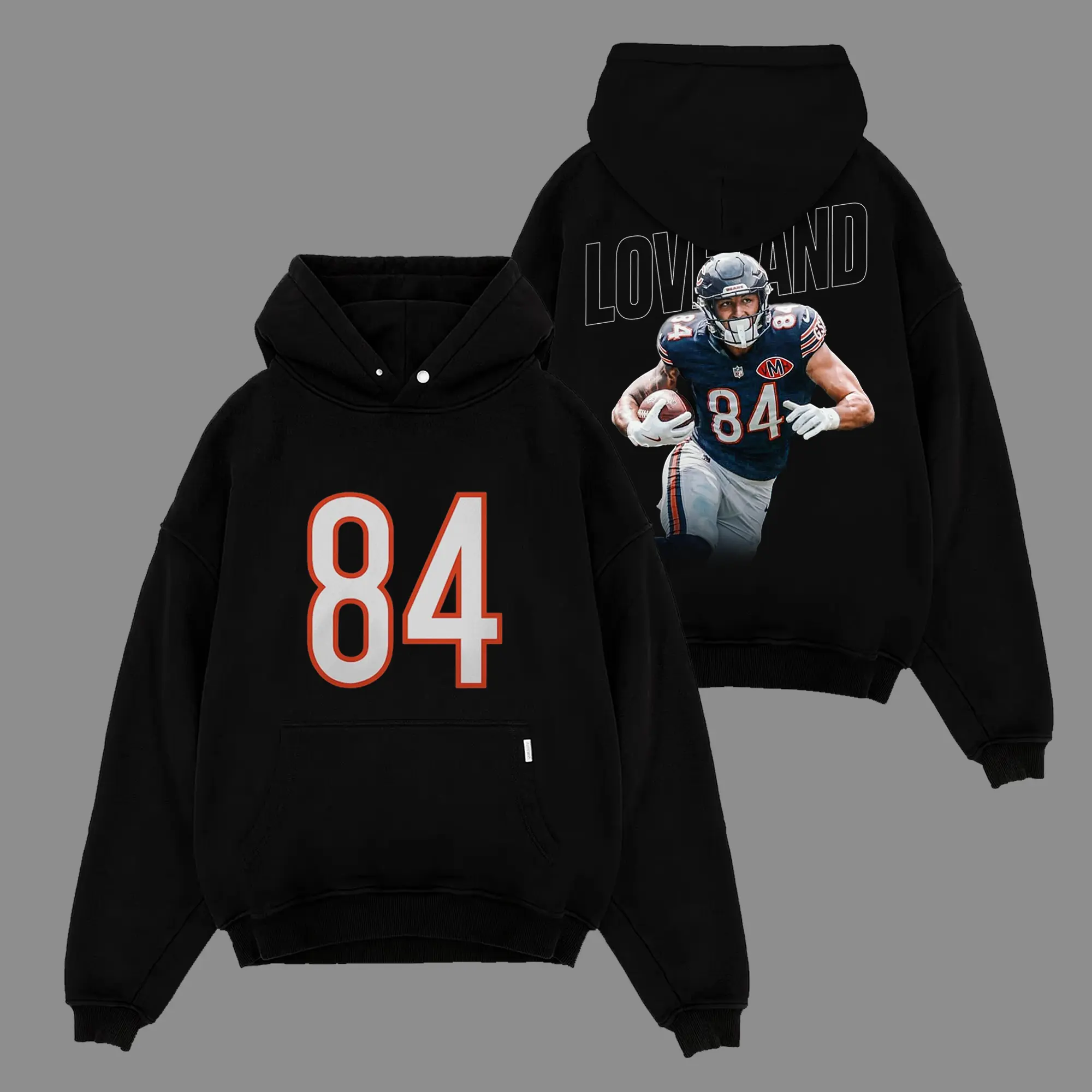 Wild Bears National Edition-Colston Loveland 84 Soft and Comfortable Hoodie, Wild Bears Fans Match Day Costume, Gift for Fans, Pattern Football Shirt Holiday Gift, Birthday Gift, Stylish and Comfortable, Unisex hoodies  women