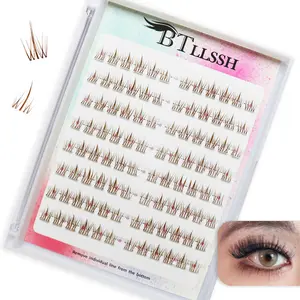 Self Adhesive DIY Bottom Lashes  Brown Bottom Lash Clusters DIY Bottom Lashes Lightweight Natural Look Easy Application