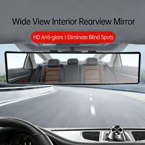 Car interior rearview mirror clip-on type high-definition wide field of view anti-fog anti-glare reversing auxiliary mirror car rearview curved mirror
