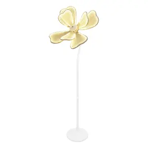 3 Piece Wedding Floor Lamp Flower Shape LED Warm Light Adjustable Height 53 5 to 65 4 Inch with Round Base for Aisle Banquet Table Decoration 110V US Plug