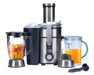 GOTMORE Juicer Machine, Blender & Grinder Combo 3 in 1 for Smoothies, Juice & More 1300W Centrifugal Juice Extractor with 5 Speeds LCD Screen