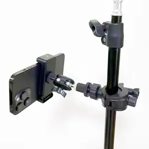 Adjustable Tablet Microphone Stand, Abs Waterproof Universal Mic Holder, Rotatable, Fits 4.7-13.5 Inch Tablets & Smartphones, 360 Degree Rotation, Tablet Mount Stand