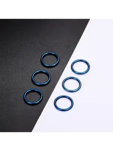6 Pcs for Women Men 16G Stainless Steel Hinged Segment Septum Clicker Ring Cartilage Helix Daith Rook Conch Eyebrow Lip Nose Seamless Hoop Piercing Jewelry Durable Lightweight