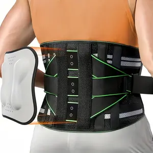1Pcs Adjustable Back Brace with Removable 3D Lumbar Pad and 8 Support Bars, Breathable Waist Support Belt for Women & Men Sports, Exercise, Lifting, Work, Home Daily Wear