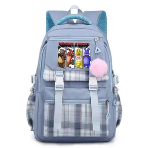 FNAF Men's Backpack Classic Fashion Backpacks Bag Large Capacity Multi-Functional Laptop Daypack Travel Bags - Blue
