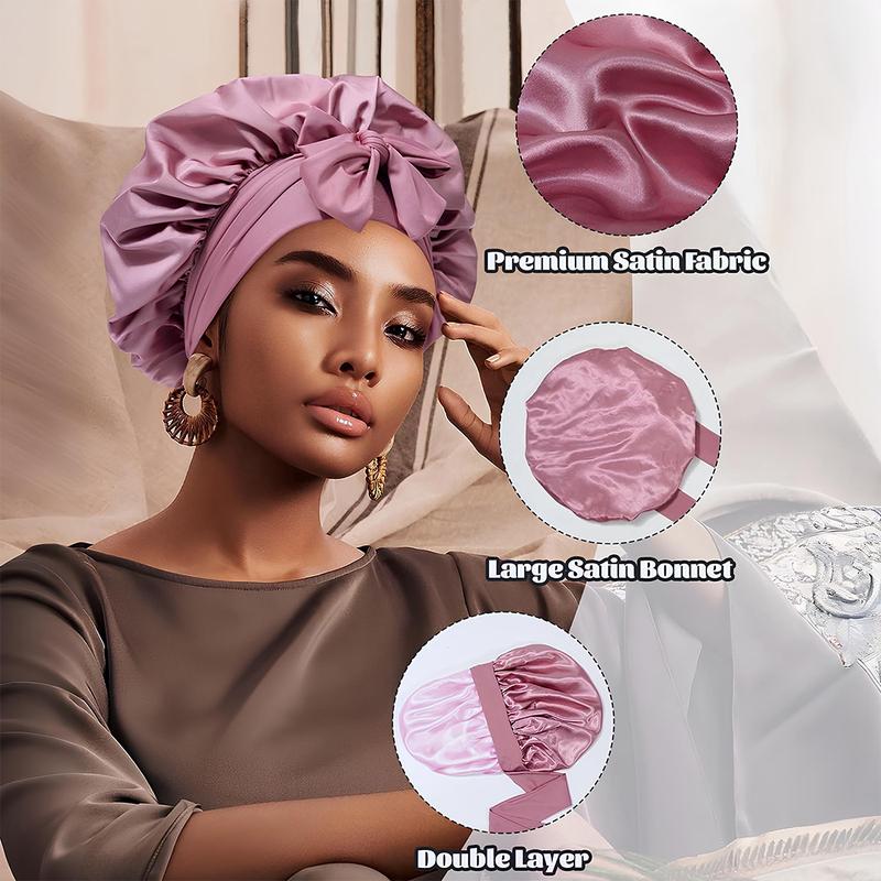 Satin Bonnet, Silk Bonnet for Sleeping, Silk Sleep Cap, Double Layer Hair Bonnet Elastic Tie Band For Women, Curly Hair, Night Cap, Heatless Styling Tool for Women Silky Haircare christmas gift ideas Satin Bonnet, Silk Bonnet for Sleeping, Silk Sleep Cap, Double Layer Hair Bonnet Elastic Tie Band For Women, Curly Hair, Night Cap, Heatless Styling Tool for Women Silky Haircare christmas gift ideas