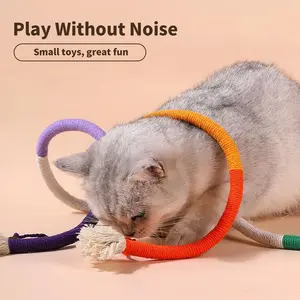3Pcs Cat Chew Rope Toys with Catnip - Safe Teeth Cleaning Toy for Indoor Kittens - Interactive Kitty Chew Toy for Extended Play Rechargeable Chirping Flapping Bird