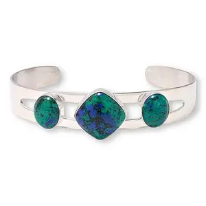 Mine Finds by Jay King Azurite-Malachite Sterling Silver Cuff Bracelet