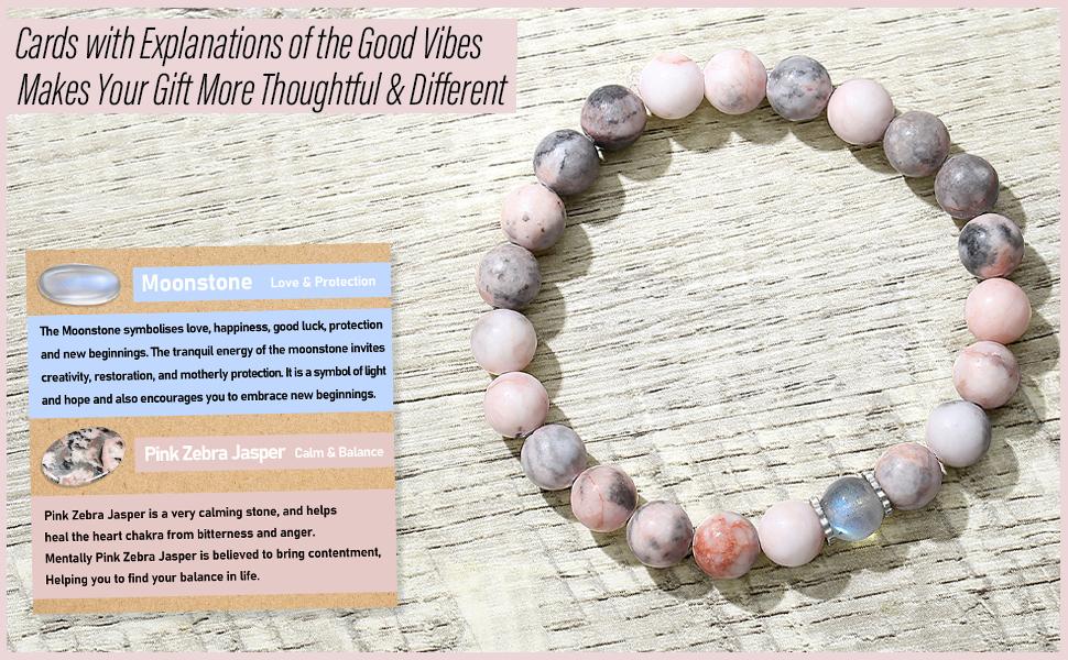 Inspirational Gifts for Kids/Girls/Teens/Women-Love/Encouragement-Natural Crystal Bracelets-Handmade Cute Gifts