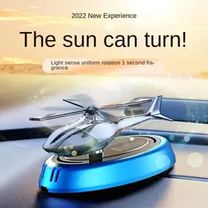 Solar-Powered Car Diffuser Figurine Perfume Rotating Aircraft Aroma Decoration Item Interior Fragrance Tablet Sheet for Car