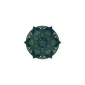 Green Mandala Marvel Sticker