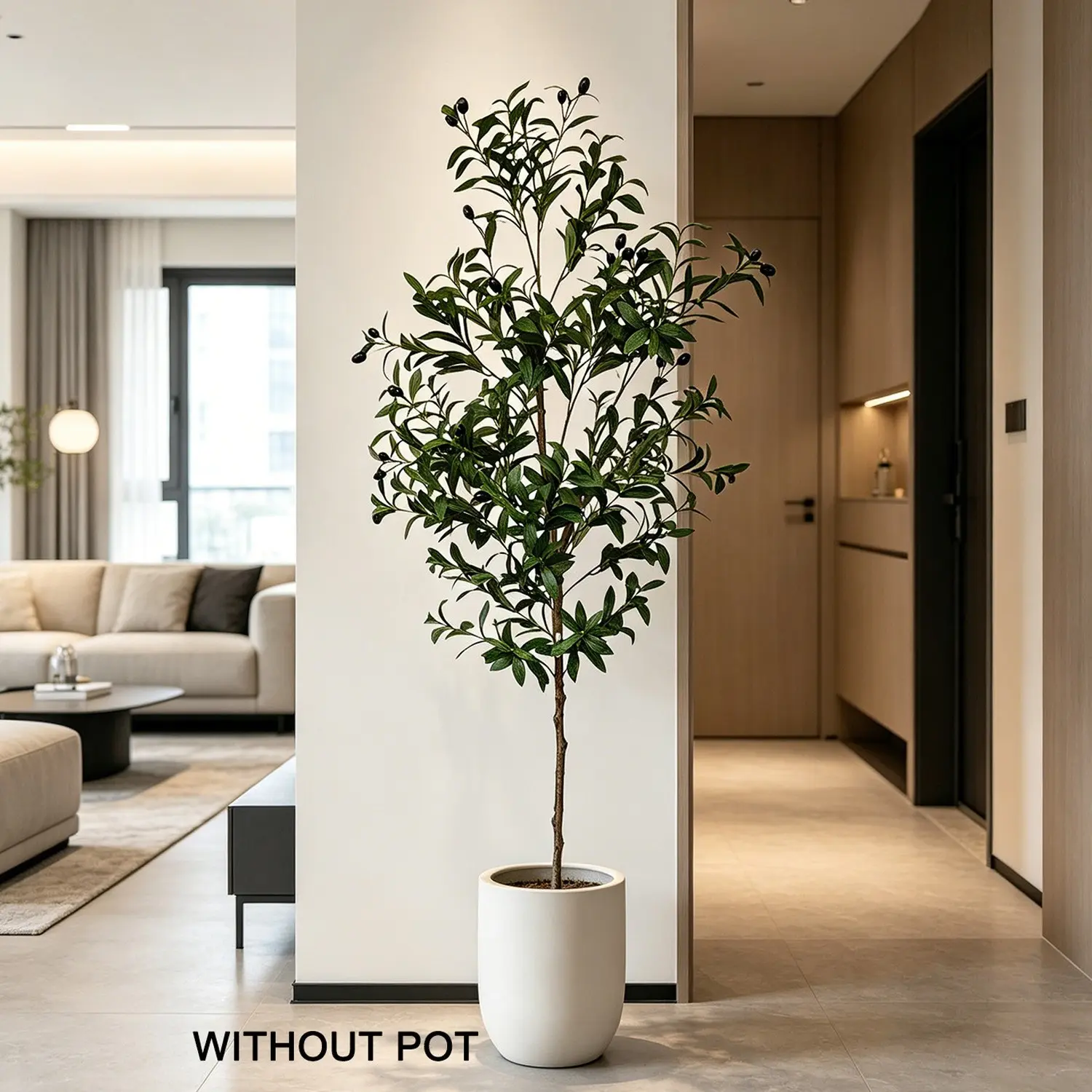 Artificial Olive Tree 120-180cm, Modern Minimalist Fake Plant, Home Decor Garden Artificial Flowers, Suitable for Living Room Bedroom Balcony Party Scene Decoration