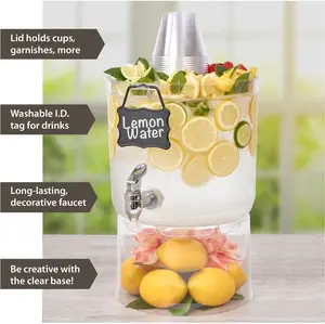 2.0 Gallon Party Top Beverage Dispenser, Clear