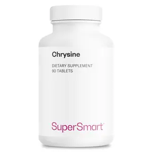 Supersmart - Chrysin Supplement 1500mg per Day (High Strength) - Passion Flower Extract - 5,7 Dihydroxyflavone - Natural Sweet Taste | Non-GMO & Gluten Free - 90 Tablets