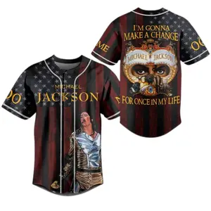 King of Pop Michael Jackson Jersey – Vintage Style Baseball Shirt for Fans