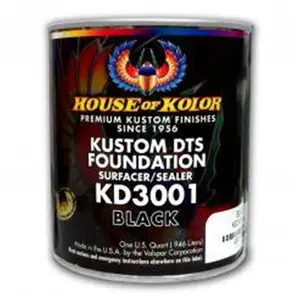 WTD HOK-KD3001-Q01 1 Quart Kustom DTS Foundation Surfacer & Sealer Kit, Black