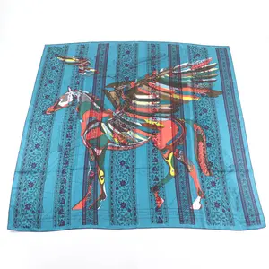 Pre-owned HERMÈS Silk Small Leather Goods Hermes Le Pegase d’Hermes Scarf