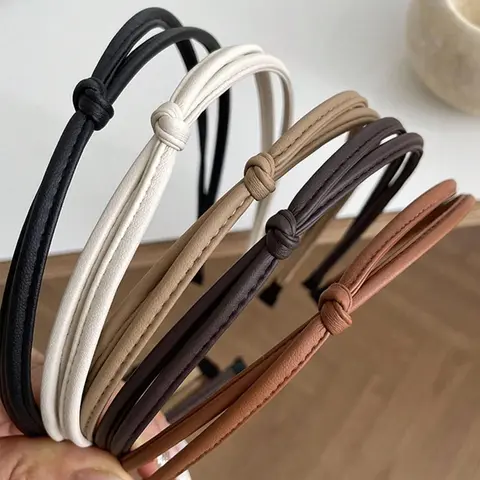 Women's Simple Plain Knot Design Hair Hoops, 5pcs/set Elegant Minimalist Style Hair Hoops, Fashion All-match Hair Accessories for Women & Girls, Headband, Knotted Headband, Headbands Women