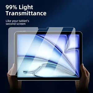 2-piece set of screen protectors for iPad Air 11 inch M3 2025 and M2 2024 (for iPad Air 7th/6th generation), compatible with tempered glass Apple Pencil Pro scratch resistant, high-definition