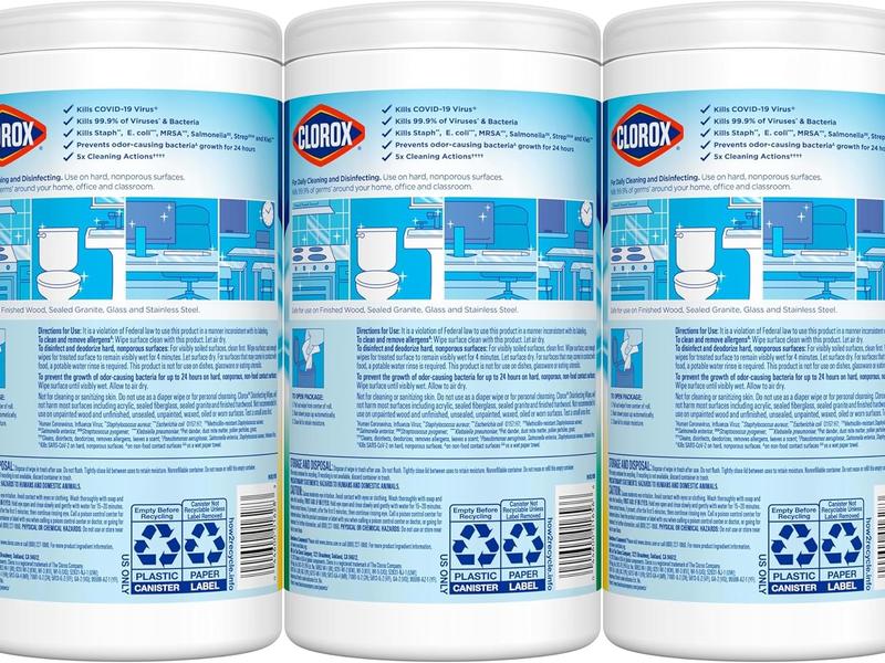 Clorox Disinfecting Wipes Value Pack, Household Essentials, 75 Count, Pack of 3 (Package May Vary)