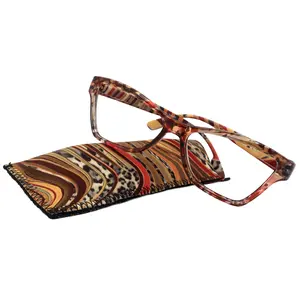 Avian,  (Premium) Reading Glasses, High-End Reader +1.25 to +3 Magnifying Eyeglass, Cat Eye (Transparent) Leopard Pattern. NY Fifth Avenue Unisex Lightweight