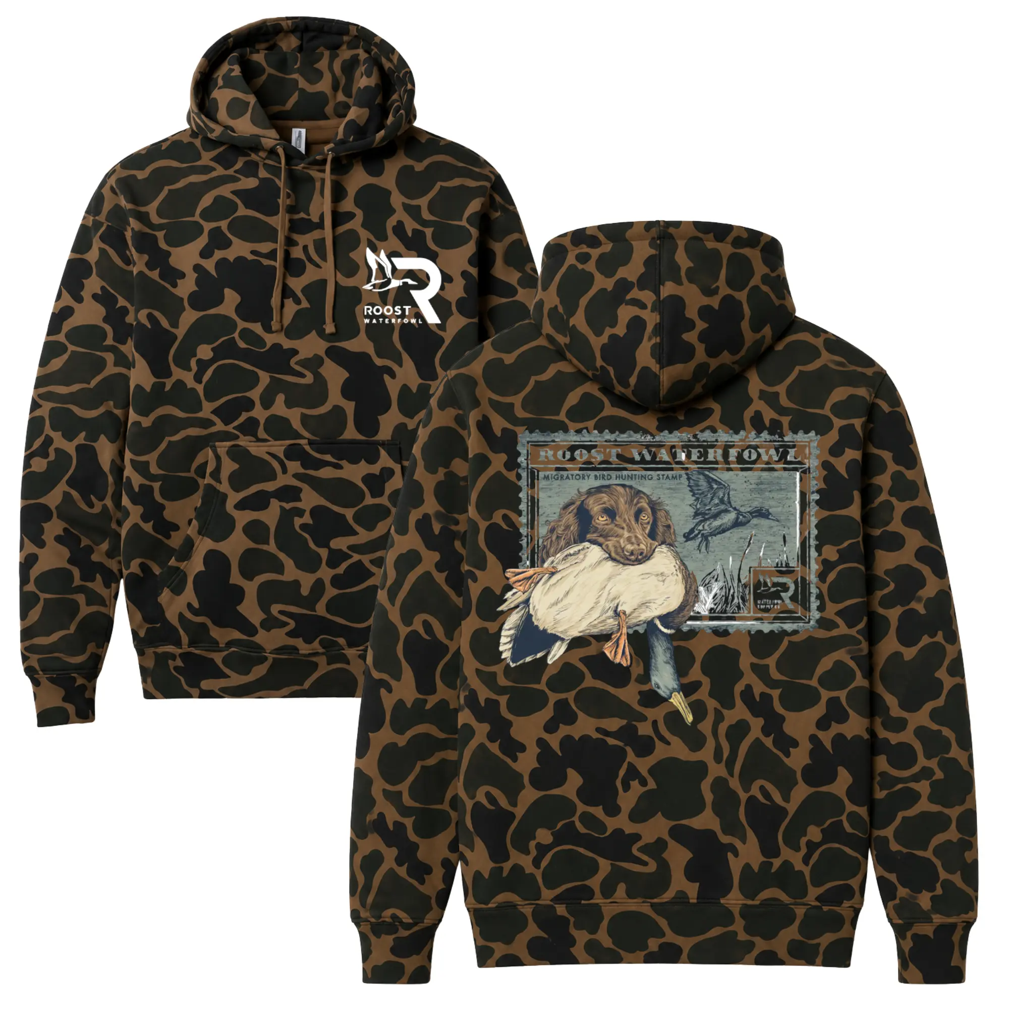 Roost Waterfowl Boykin Stamp Camo Hoodie Pullover For Men And Women, Duck Camo Shirt, Camo Hoodie, Camo Shirt, Gift For Men, Gift for Men