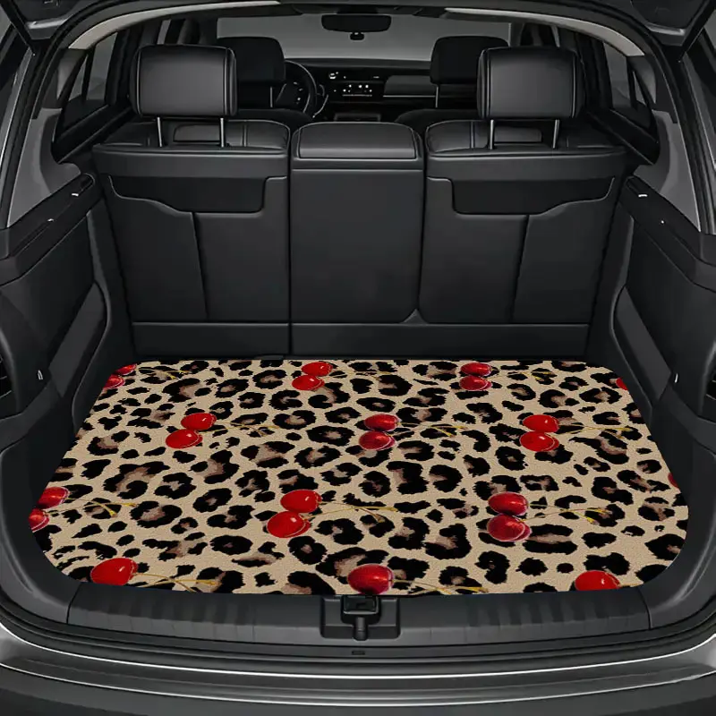 1pc Leopard Print Car Trunk Mat, Outdoor Placemats, Car Trunk Accessory, Car Accessories, Universal Size, Car Trunk Cargo Protection Mat | Dedicated Trunk Floor Mat for Cars, Trucks, SUVs | Keeps Your Vehicle Tidy