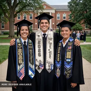 Custom Salvadorans American Flag Graduation Sash 2026, El Salvador Graduation Stole 2026, Salvadorans Graduation Sash, Graduation Stole 2026