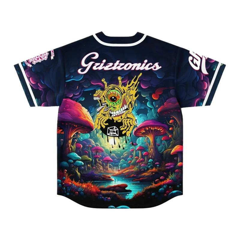 Subtronics Preston Mushroom DJ Jersey, EDM All Over Print 3D Baseball, Electronic Producer Merch Shirt, Fibonacci Tour Music Festivals Concert 2025, Gift For Fan