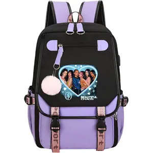 Katseye Merch Katseye Backpack Campus Bag Lightweight Trendy Backpack New Semester Gifts Korea Pop Backpack for Girls Kids Teens