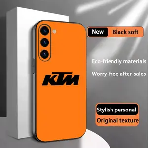 Moto KTM cool logo design Protective Phone Case For Samsung Galaxy S26 S25 S24 S23 S22 S21 Plus Ultra Note20 Soft Black