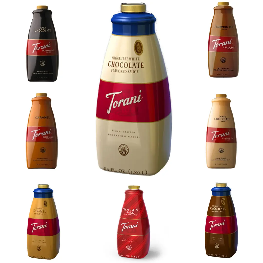 Torani Sauce - Bottle (64oz) - Perfect for Coffee and Desserts