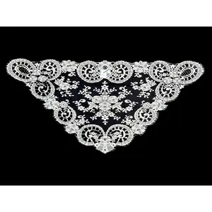 Silver on Black Medallion Mass Veil - Handcrafted in France