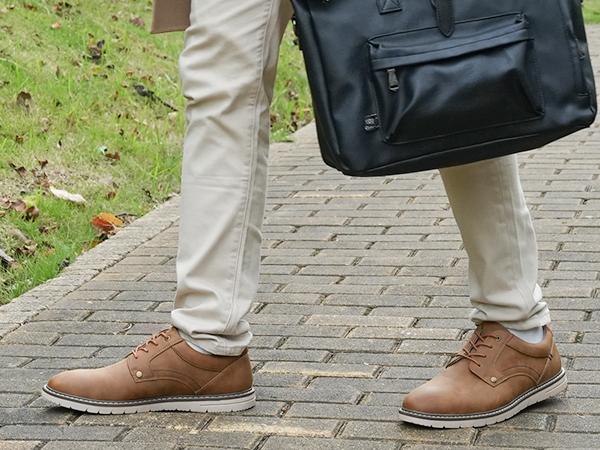 Hawkwell Men's Plus Size Casual Oxfords Shoes Comfortable Business Dress Sneakers